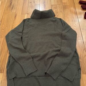Saks Fifth Avenue Olive Turtleneck Sweater